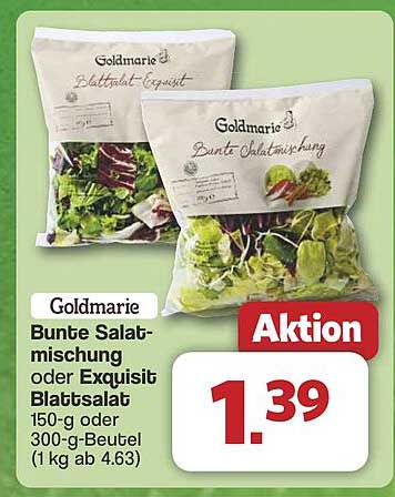Goldmarie Bunte Salatmischung oder Exquisit Blattsalat