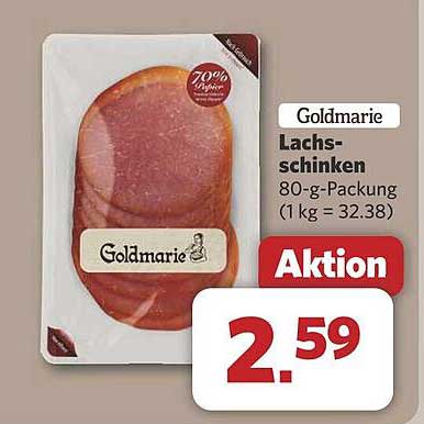 Goldmarie Lachsschinken 80-g-Packung
