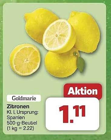Goldmarie Zitronen 500-g-Beutel – frisch aus Spanien