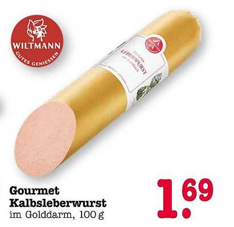 Gourmet Kalbsleberwurst im Golddarm, 100 g