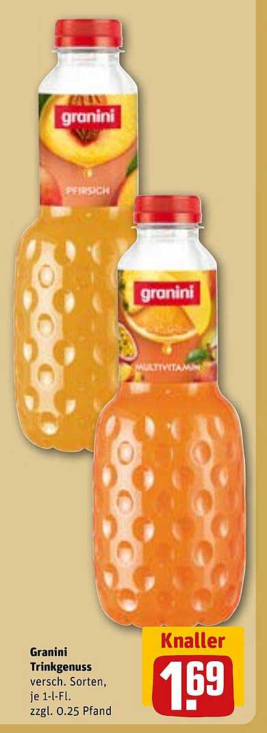 Granini Trinkgenuss, verschiedene Sorten, je 1-l-Fl.