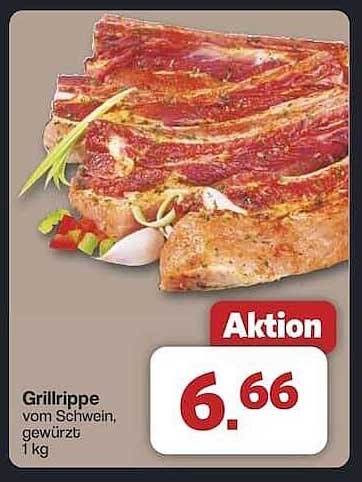 Grillrippe vom Schwein, gewürzt 1 kg