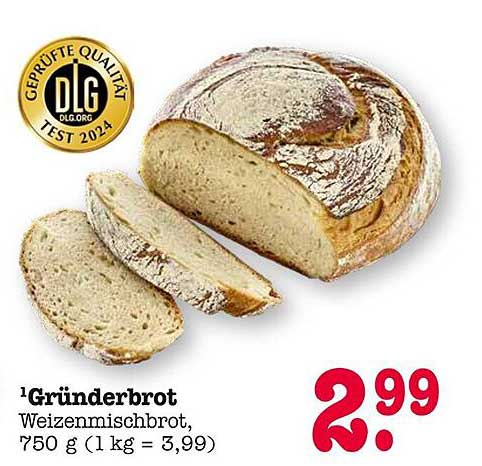 Gründerbrot Weizenmischbrot, 750 g