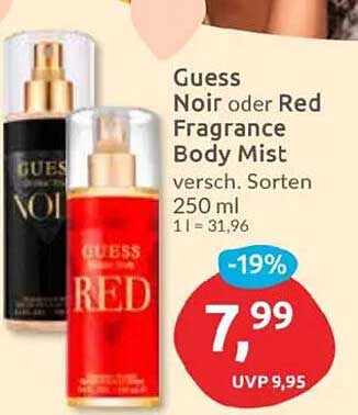 Guess Noir oder Red Fragrance Body Mist 250 ml