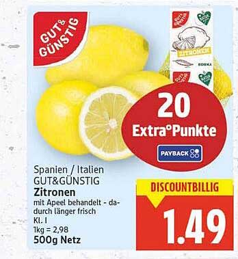 GUT&GÜNSTIG Zitronen 500g