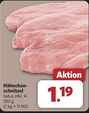 Hähnchenschnitzel natur, Hkl. A