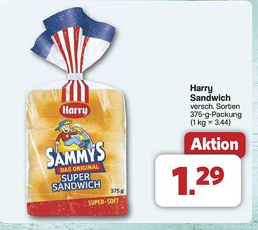 Harry Sandwich 375-g-Packung - nur 1,29 €