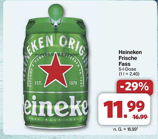 Heineken Frische Fass 5-l-Dose