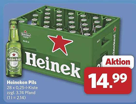 Heineken Pils 28 x 0,25-l-Kiste