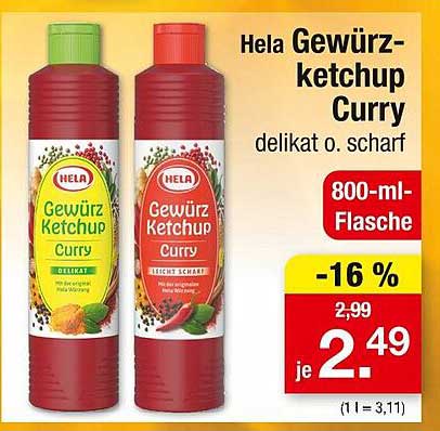 Hela Gewürzketchup Curry - delikat o. scharf