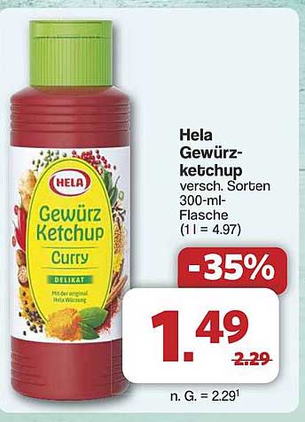 Hela Gewürzketchup Varianten - 300 ml Flasche
