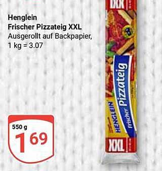 Henglein Frischer Pizzateig XXL 550 g