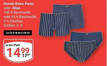Herren-Retro-Pants oder -Slips im 2er-Pack