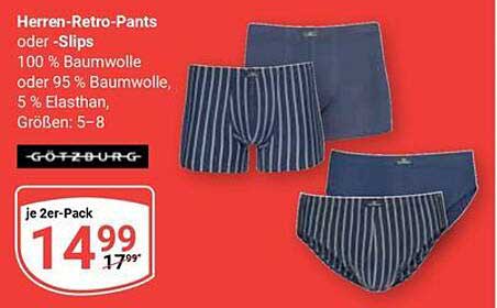 Herren-Retro-Pants oder -Slips im 2er-Pack von Götzburg