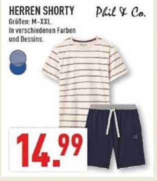 Herren Shorty von Phil & Co. in verschiedenen Farben und Dessins