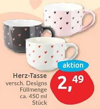 Herz-Tasse - verschiedene Designs