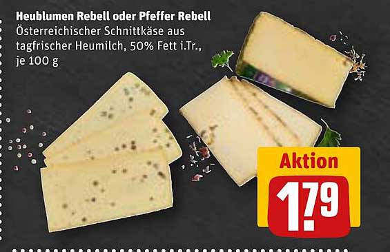 Heublumen Rebell oder Pfeffer Rebell - Österreichischer Schnittkäse