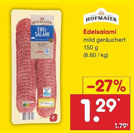 Hofmaier Edelsalami mild geräuchert 150 g