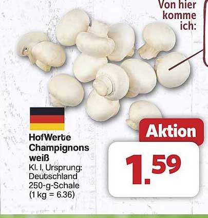 HofWerte Champignons weiß 250-g-Schale