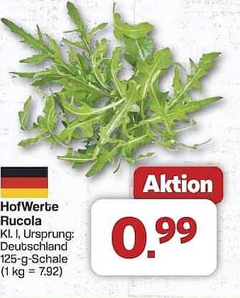 HofWerte Rucola 125-g-Schale für nur 0,99 €