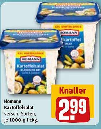 Homann Kartoffelsalat, verschiedene Sorten, je 1000-g-Pckg.