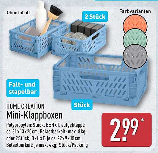 HOME CREATION Mini-Klappboxen