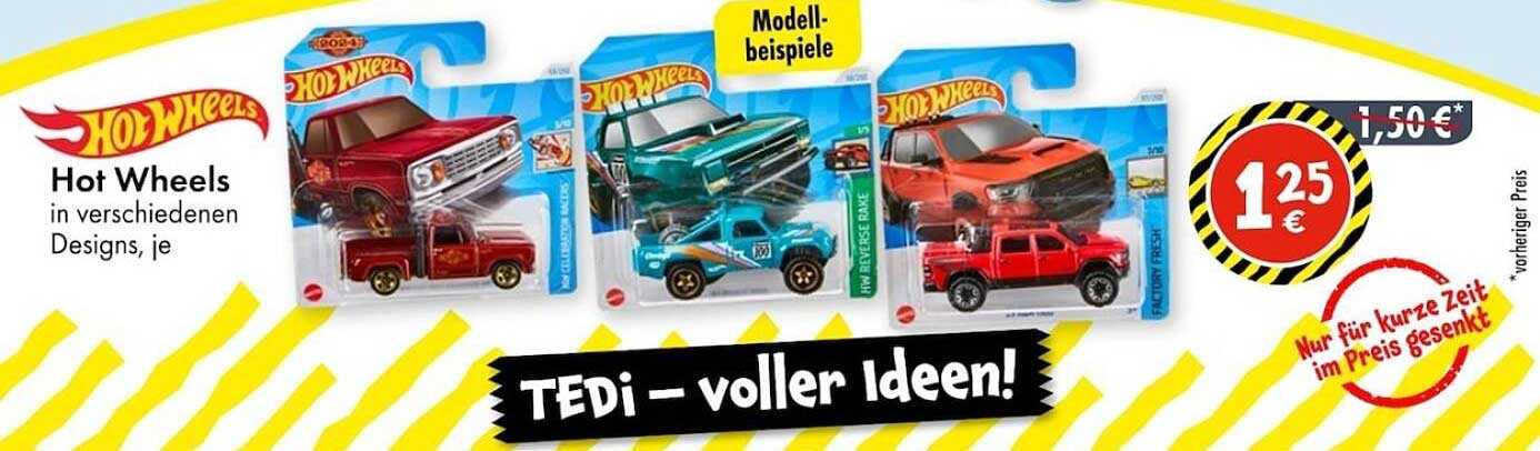Hot Wheels in verschiedenen Designs, je