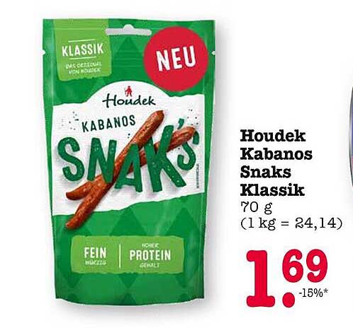 Houdek Kabanos Snacks Klassik 70 g