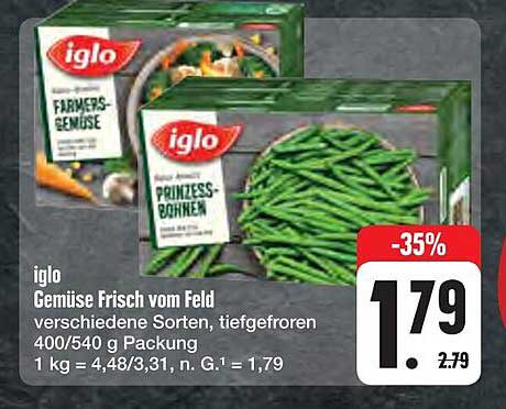 iglo Gemüse Frisch vom Feld verschiedene Sorten, tiefgefroren