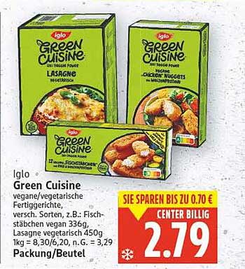 Iglo Green Cuisine - Vegane/Vegetarische Fertiggerichte