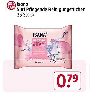 Isana 5in1 Pflegende Reinigungstücher 25 Stück