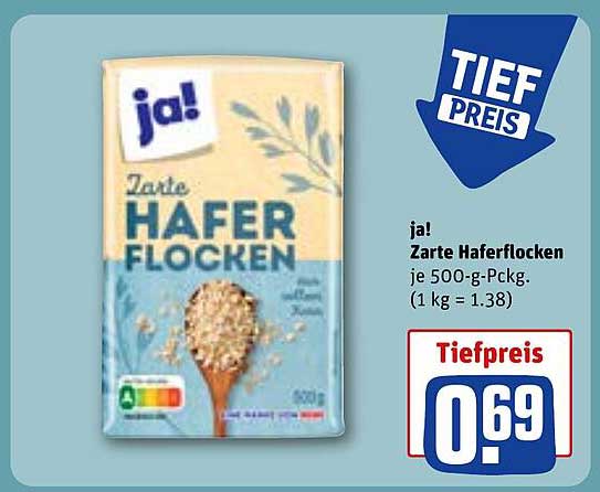 ja! Zarte Haferflocken 500 g