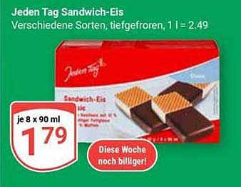 Jeden Tag Sandwich-Eis - 8 x 90 ml