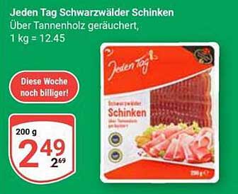 Jeden Tag Schwarzwälder Schinken Über Tannenholz geräuchert, 200 g