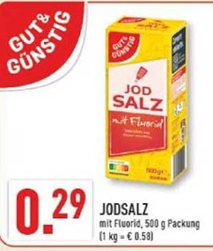 JODSALZ mit Fluorid, 500 g Packung