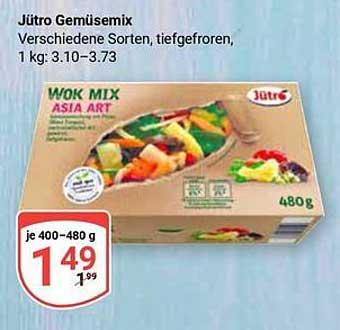 Jütro Gemüsemix - Wok Mix Asia Art, 480 g