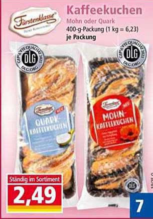 Kaffeekuchen Mohn oder Quark 400-g-Packung