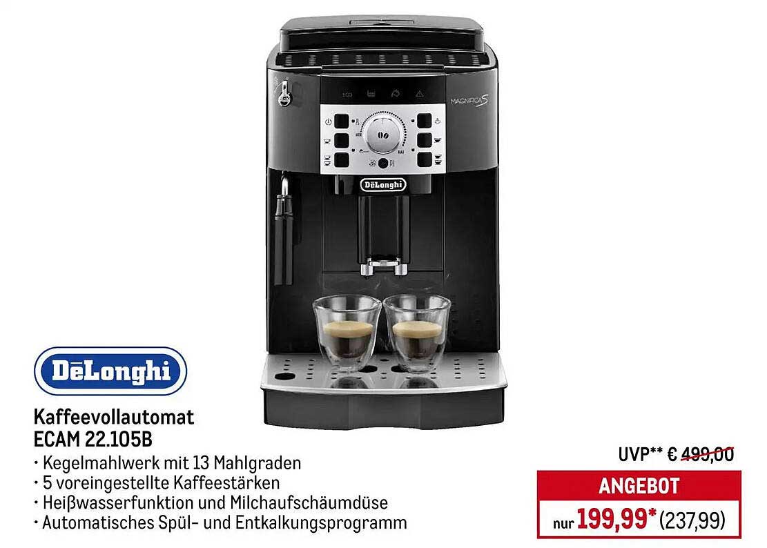 Kaffeevollautomat ECAM 22.105B von DeLonghi