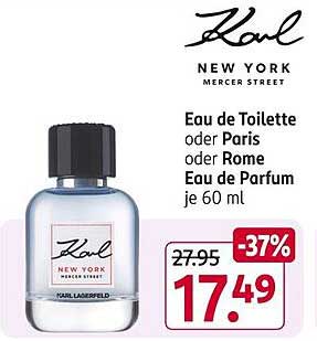 Karl Lagerfeld Eau de Toilette oder Paris oder Rome Eau de Parfum je 60 ml