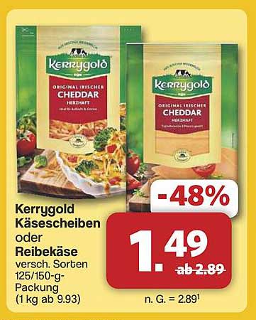 Kerrygold Käsescheiben oder Reibekäse 125/150 g