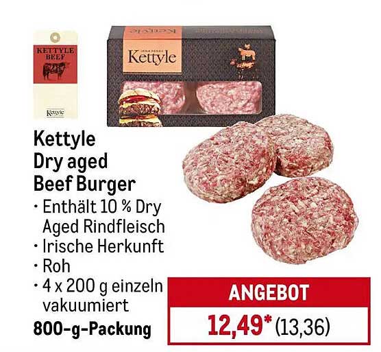 Kettlye Dry Aged Beef Burger - 800-g-Packung