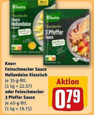Knorr Feinschmecker Sauce Hollandaise Klassisch oder 3 Pfeffer Sauce