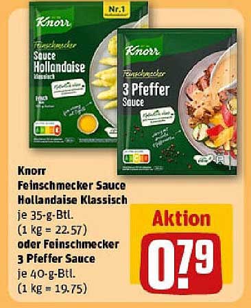 Knorr Feinschmecker Sauce Hollandaise Klassisch und 3 Pfeffer Sauce