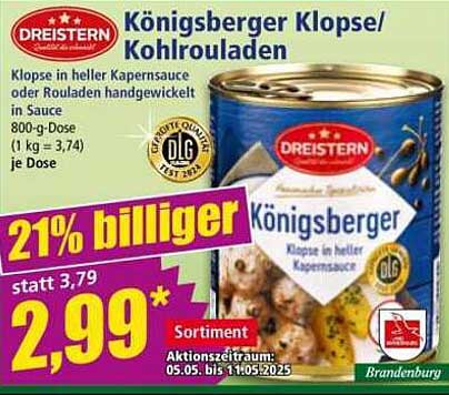 Königsberger Klopse/Kohlrouladen in Kapernsauce von DREISTERN