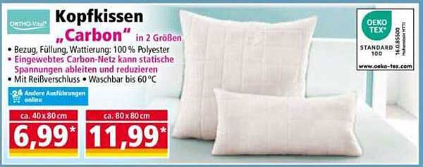 Kopfkissen „Carbon“ in 2 Größen