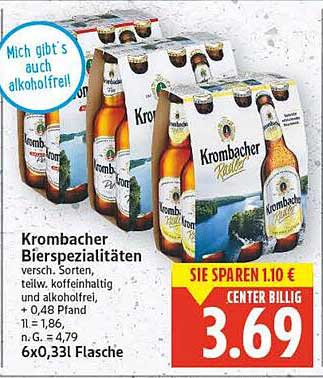 Krombacher Bier-Spezialitäten 6x0,33L