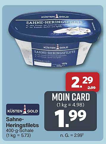 Küsten Gold Sahne-Heringsfilets 400 g