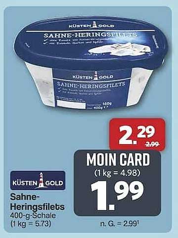 Küsten Gold Sahne-Heringsfilets 400-g Schale
