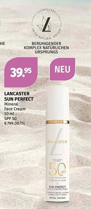 Lancaster Sun Perfect Mineral Face Cream 50 ml - SPF 50