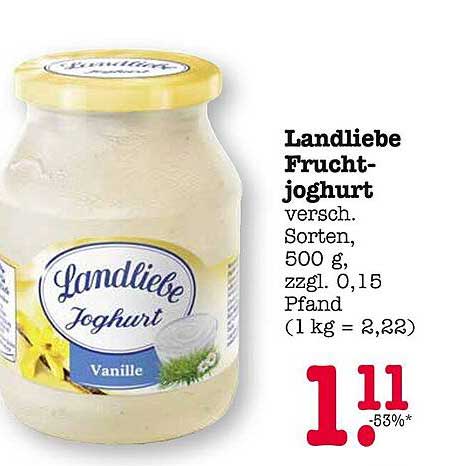 Landliebe Fruchtjoghurt – verschiedene Sorten, 500 g